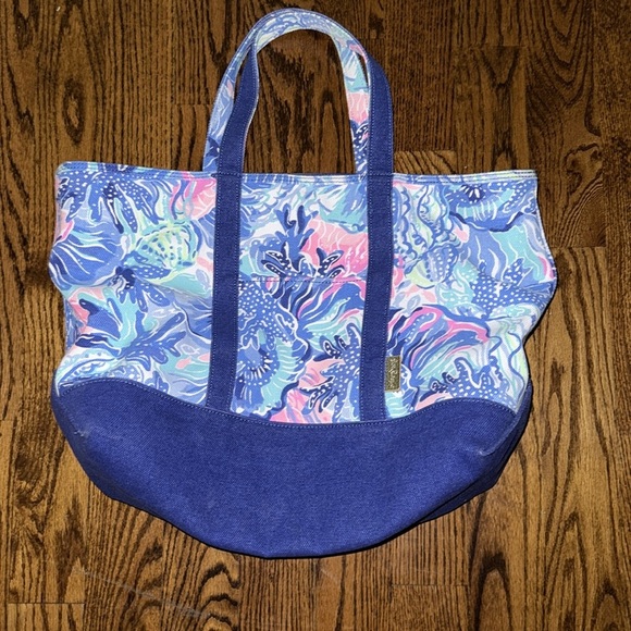 Lilly Pulitzer Mercato tote in shade seekers print NWOT - Picture 2 of 7